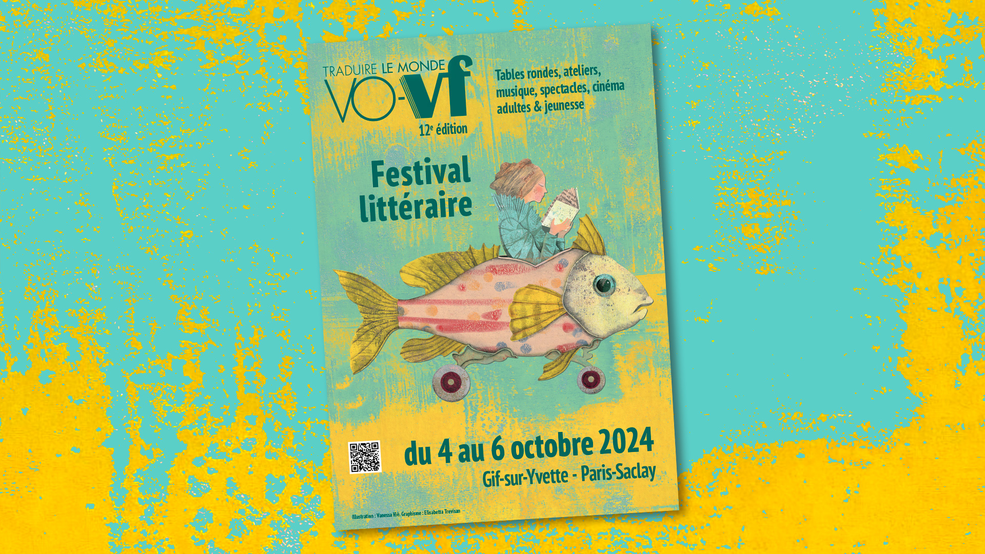 Brochure du 12ème festival de littérature Vo-Vf à Gif-sur-Yvette